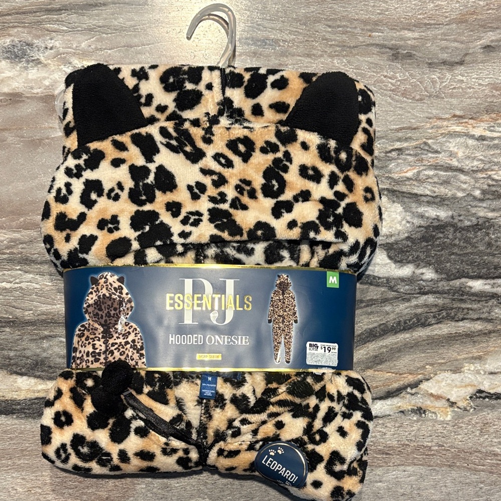 Leopard Print Hooded Onesie